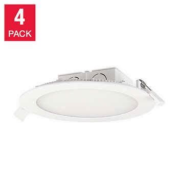 luminus 6 in led slim panel with integrated junction box|luminus lighting costco.